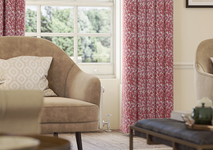 Leaf Vine, Rouge - Made to Measure Curtains - Image 5